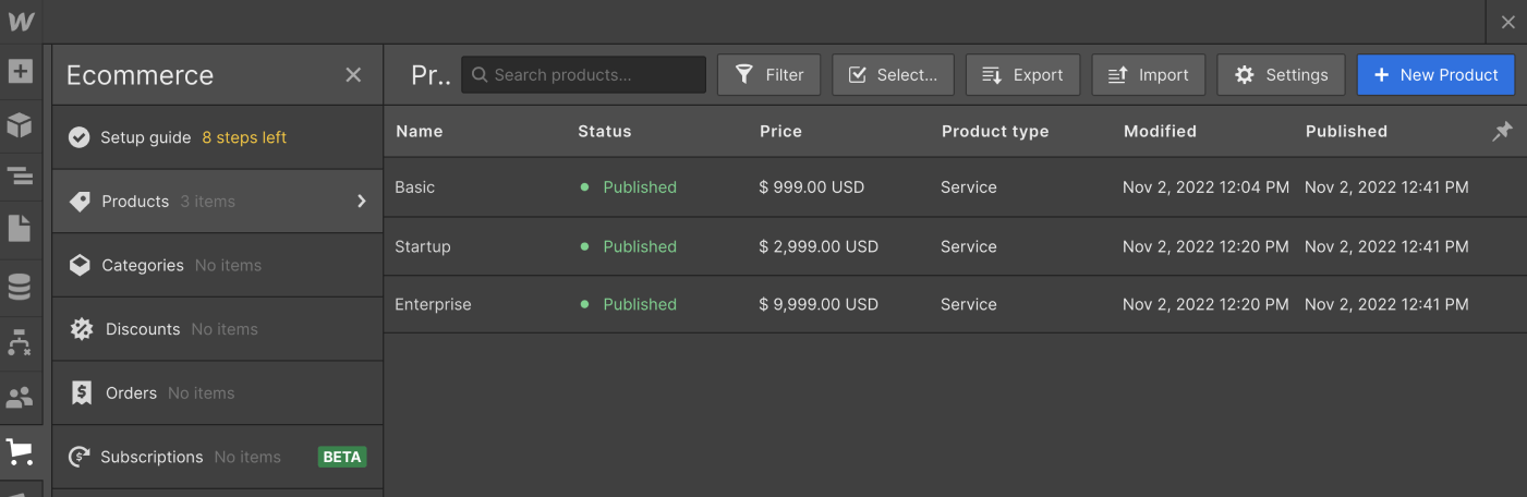 Ecommerce Collection - Consultflow X Webflow Template